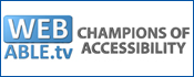 Webable TV’s Champions of Accessibility Series Event Graphic